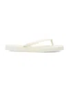 Tory Burch Logo Plaque Open Toe Slides In White