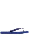 Tory Burch Blue Rubber Kira Thong Sandals In Dark Indigo