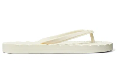 Pre-owned Tory Burch Kira Flip Flops (women's) Sneakers In Off In Ivory/white/off White
