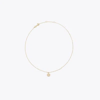 Tory Burch Kira Flower Pendant In Gray