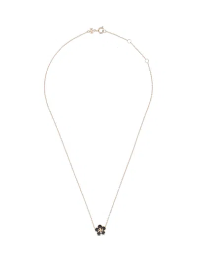 Tory Burch 'kira' Flower Pendant Necklace In Gold
