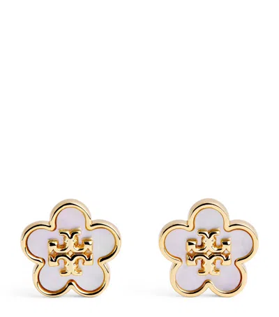 Tory Burch Kira Flower Stud Earrings In Gold