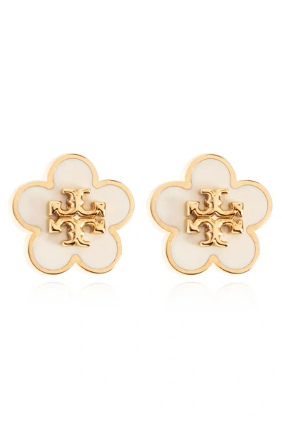 Tory Burch Kira Flower Stud Earrings In Gold