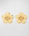 Tory Burch Kira Flower Stud Earrings In Tory Gold