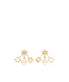Tory Burch Kira Four-leaf Clover Earrings In Yellow