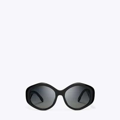 Tory Burch Kira Geometric Sunglasses In Black