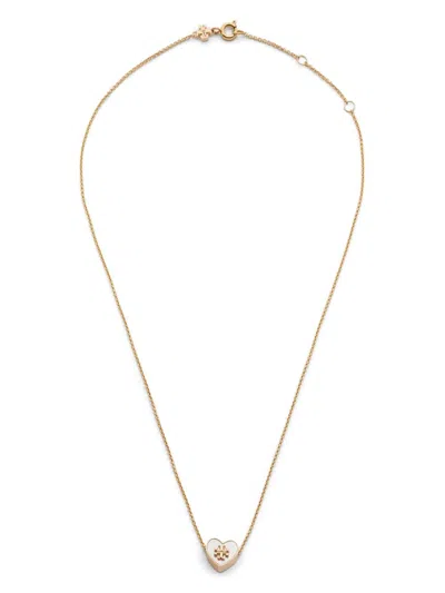 Tory Burch Kira Heart Necklace In Neutrals