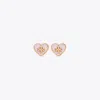 Tory Burch Kira Heart Stud Earrings In Pink