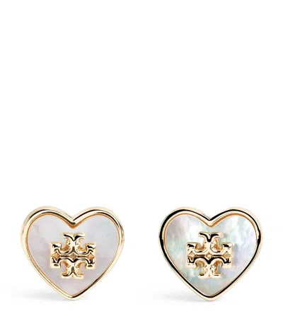Tory Burch Kira Heart Stud Earrings In Gold