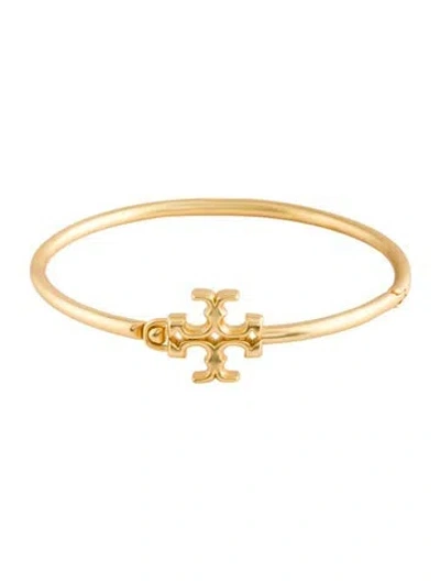 Pre-owned Tory Burch Kira Hinged Bangle Bracelet, 7.25" In Multicolor