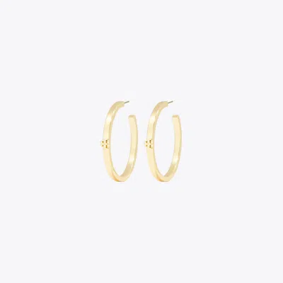 Tory Burch Kira Hoop Earrings In Gold