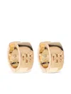 Tory Burch Kira Enameled Hoop Earrings In Gold
