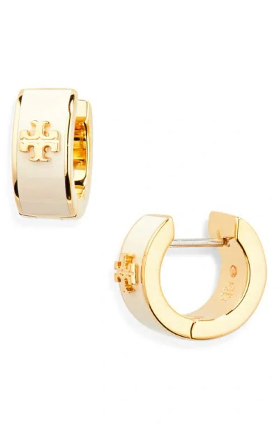 Tory Burch Kira Huggie Hoop Earrings In Gold