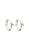 Tory Burch Kira Huggie Hoop Earrings In Silver
