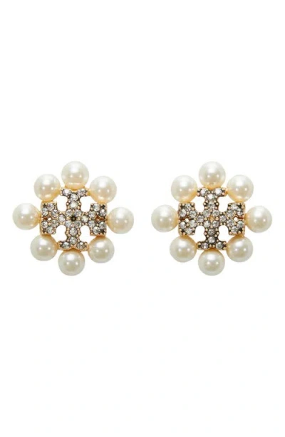 Tory Burch Kira Imitation Pearl Stud Earrings