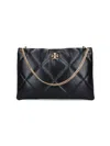 Tory Burch Large Kira Diamond Quilt Shoulder Bag In Black