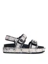 Tory Burch Kira Leather And Fabric Sports Sandals In Multi