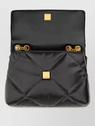 Tory Burch Kira Leather Clutch Bag In Black