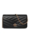 Tory Burch Black Kira Chevron Leather Cross Body Bag In Black