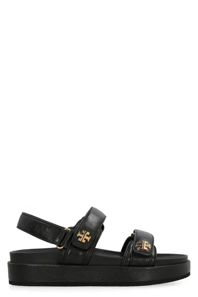 Tory Burch Kira Leather Slingback Sandals In Black