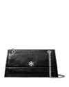 Tory Burch Kira Turnlock Leather Convertible Shoulder Bag In Black
