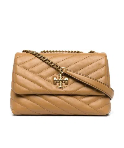 Tory Burch Kira Leather Shoulder Bag In Nude | ModeSens