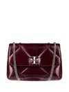 Tory Burch Quilted Chain Shoulder Bag In Burgundy