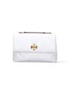 Tory Burch Kira Leather Shoulder Bag In White