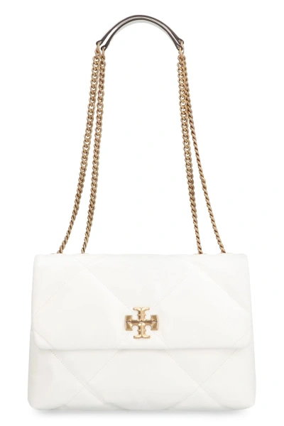 Tory Burch Kira Leather Shoulder Bag In White