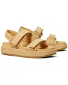 Tory Burch Espadrille Leather Sport Sandal In Gold