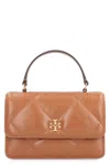 Tory Burch Mini Kira Diamond-quilted Tote Bag In Brown