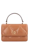 Tory Burch Kira Leather Wallet On Chain In Brown