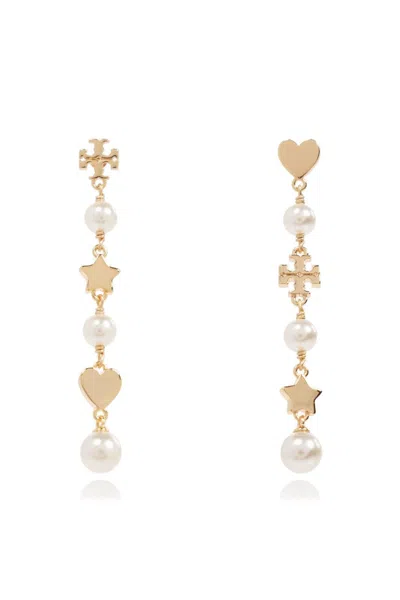 TORY BURCH KIRA LINEAR PEARL EARRINGS