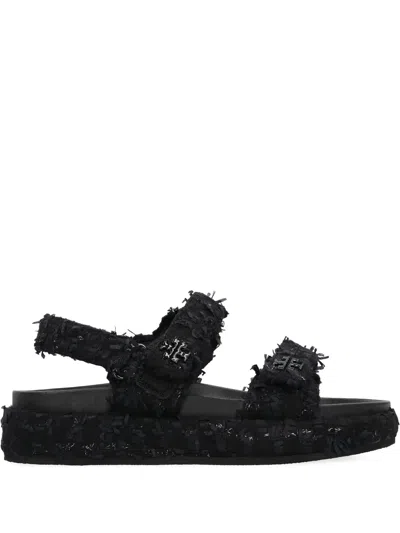 Tory Burch Kira Logo-detail Sandals In Black