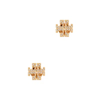 Tory Burch Kira Logo Gold-tone Earrings