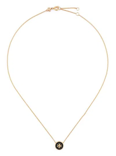 Tory Burch Kira Logo Pendant Necklace In Golden