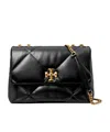 Tory Burch Shoulder Convertible Kira Shoulder Bag With Diamante Trapuntatura In Black