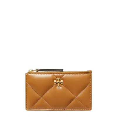 Tory Burch Brown Card-holder With Double T Detail