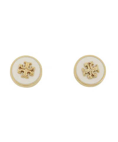 Tory Burch Kira Enamel Circle Stud Earrings In Gold