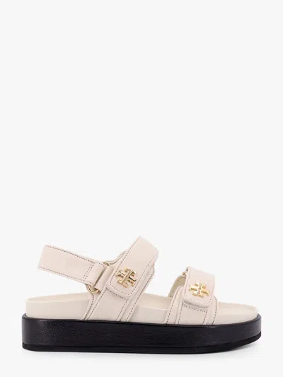 Tory Burch Black Slingback Sandals With Double Strap In White