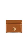 Tory Burch Kira Matelassé Leather Cardholder In Brown