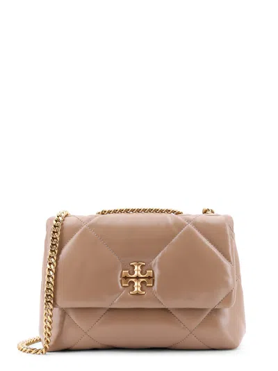 TORY BURCH KIRA MATELASSÉ LEATHER SHOULDER BAG WITH METAL LOGO