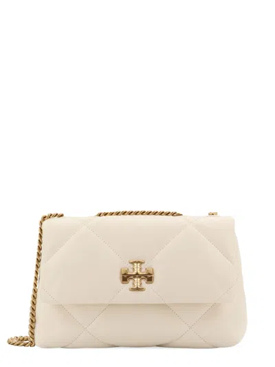 TORY BURCH KIRA MATELASSÉ LEATHER SHOULDER BAG WITH METAL LOGO
