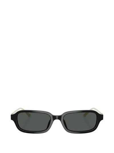 Tory Burch Kira Metal Rectangle Sunglasses In Black