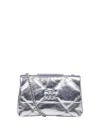 Tory Burch Small Kira Metallic Diamond Quilted Convertible Shoulder Bag In Silver