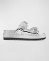Tory Burch Kira Burch Slide In Silver