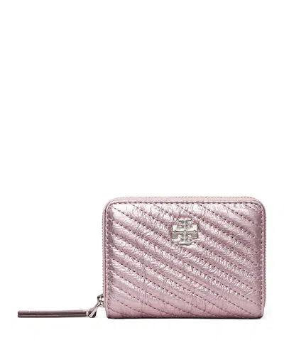 TORY BURCH KIRA METALLIC MOTO QUILTED LEATHER WALLET