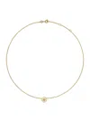 Tory Burch Kira Metallic Necklace With Logo Pendant And Chain-link Detail On Brass Blend Woman In Gold