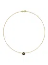 Tory Burch Kira Metallic Necklace With Logo Pendant And Chain-link Detail On Brass Blend Woman In Gray