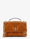 Tory Burch Quilted Leather Shoulder Bag With Chain Strap In Brown